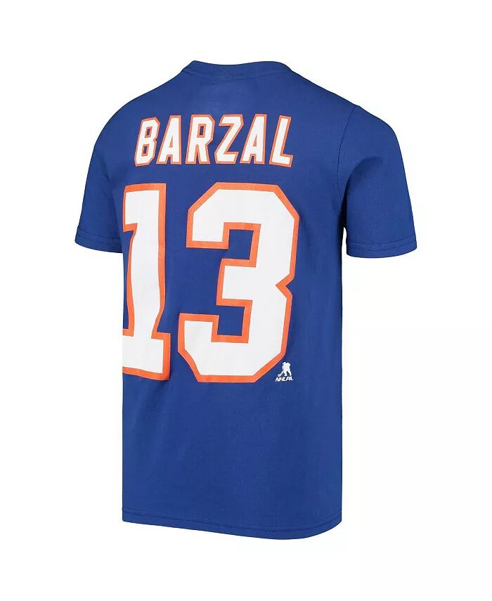 Футболка с именем и номером игрока Big Boys Mathew Barzal Royal New York Islanders Outerstuff — фото 2