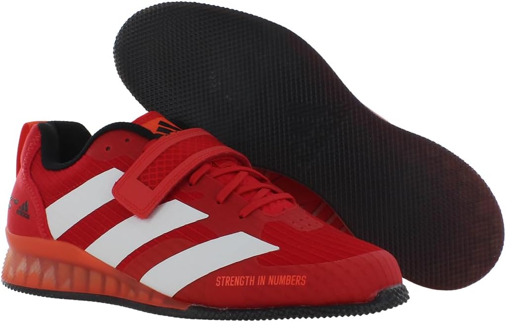 Мужские кроссовки для тяжелой атлетики Adidas Adipower III, белый/красный/оранжевый/ярко-красный — фото 4