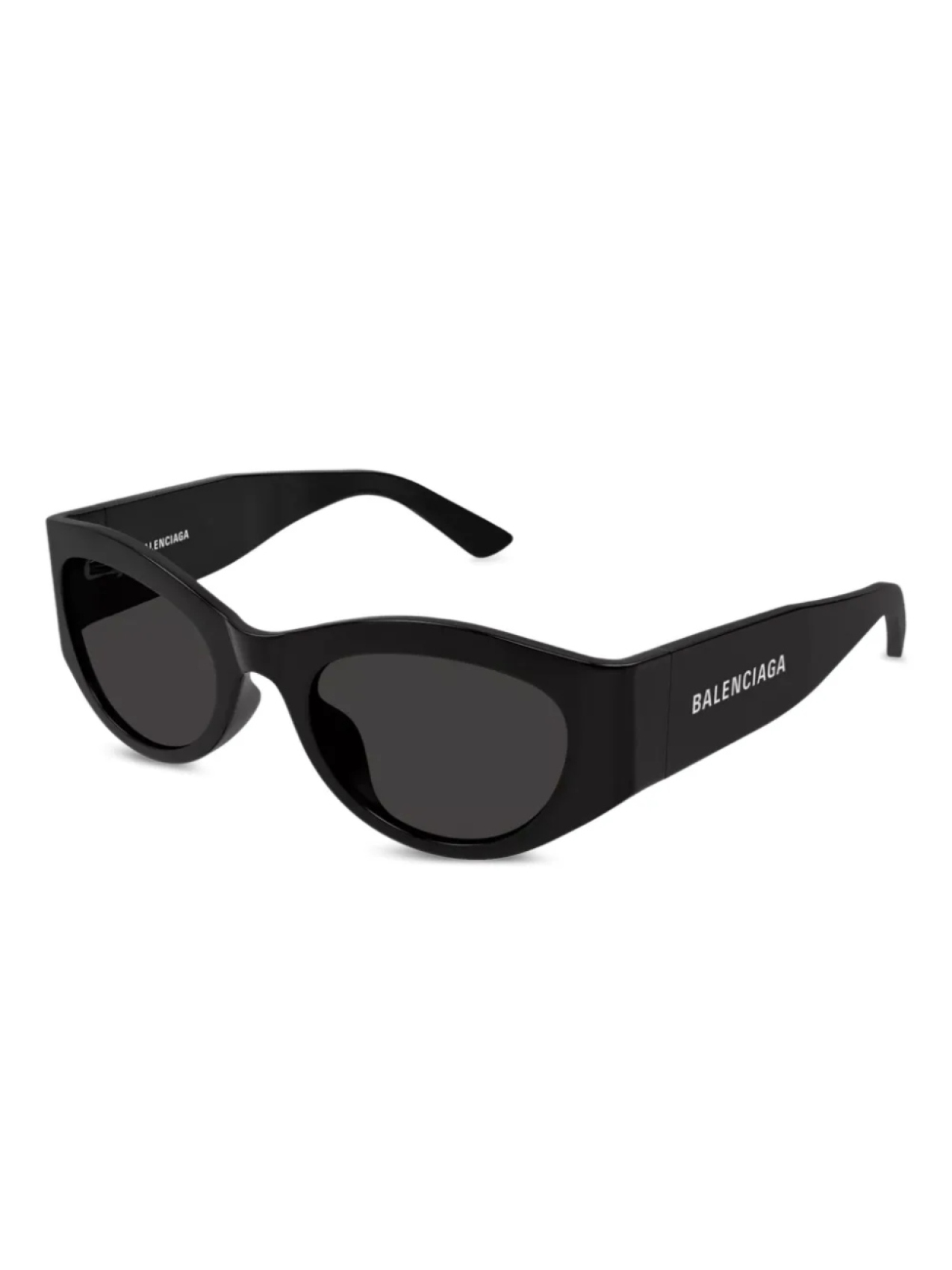 

Солнцезащитные очки в овальной оправе Balenciaga Eyewear, черный