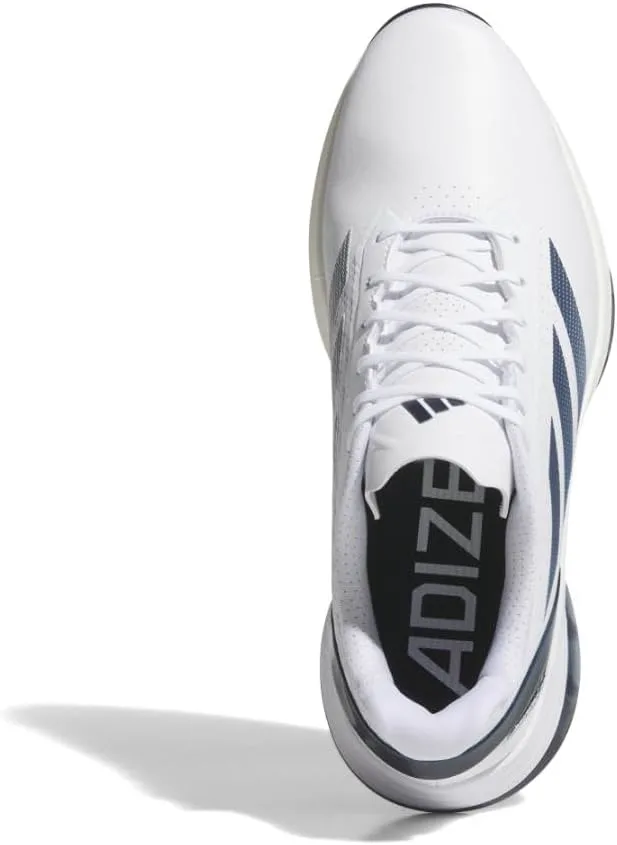 Мужские гольф-кроссовки Adidas Adizero ZG без шипов, белый/темно-синий/металлик — фото 3
