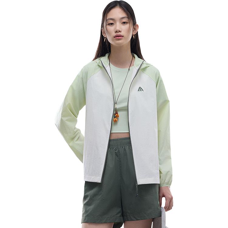

ANTA Женская одежда для защиты от солнца с охлаждающим эффектом, Grass Green/Warm Jade White