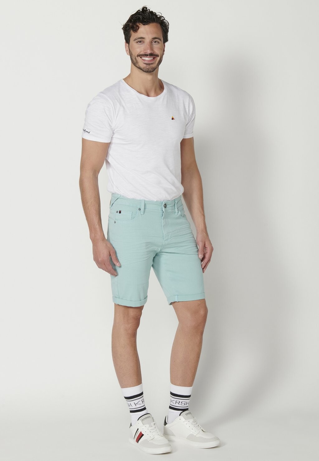 

Джинсовые шорты Bermuda Stretch Regular Colors Bermuda Stret Koroshi, verde claro светло-зеленый