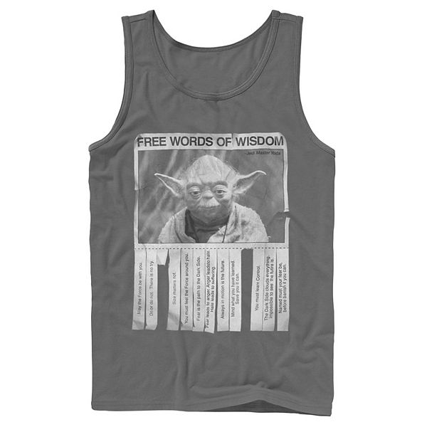 

Мужская футболка-майка Star Wars Yoda Poster Words of Wisdom Licensed Character