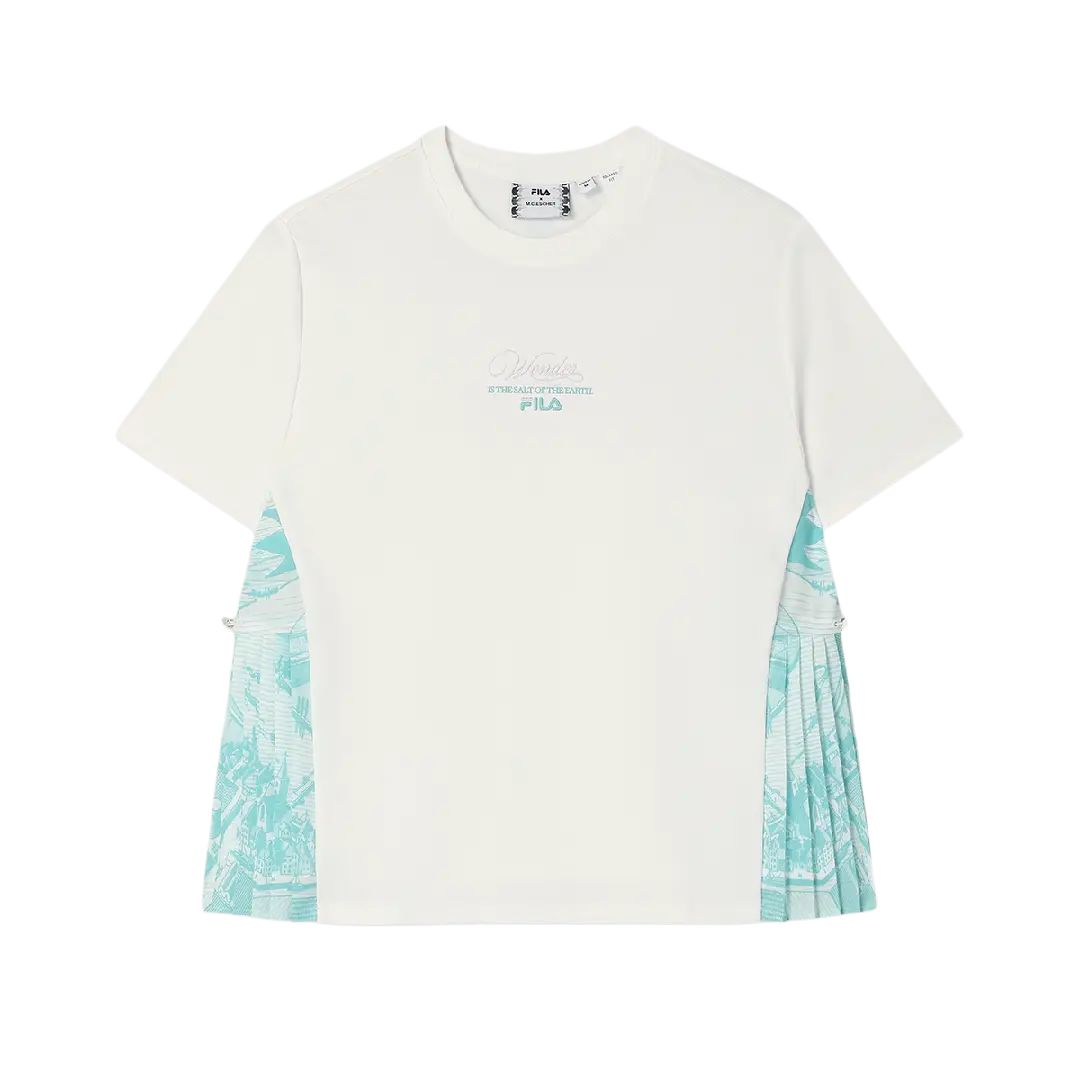 

FILA Футболка M.C.ESCHER SS25 женская cloud white, Белый, FILA Футболка M.C.ESCHER SS25 женская cloud white