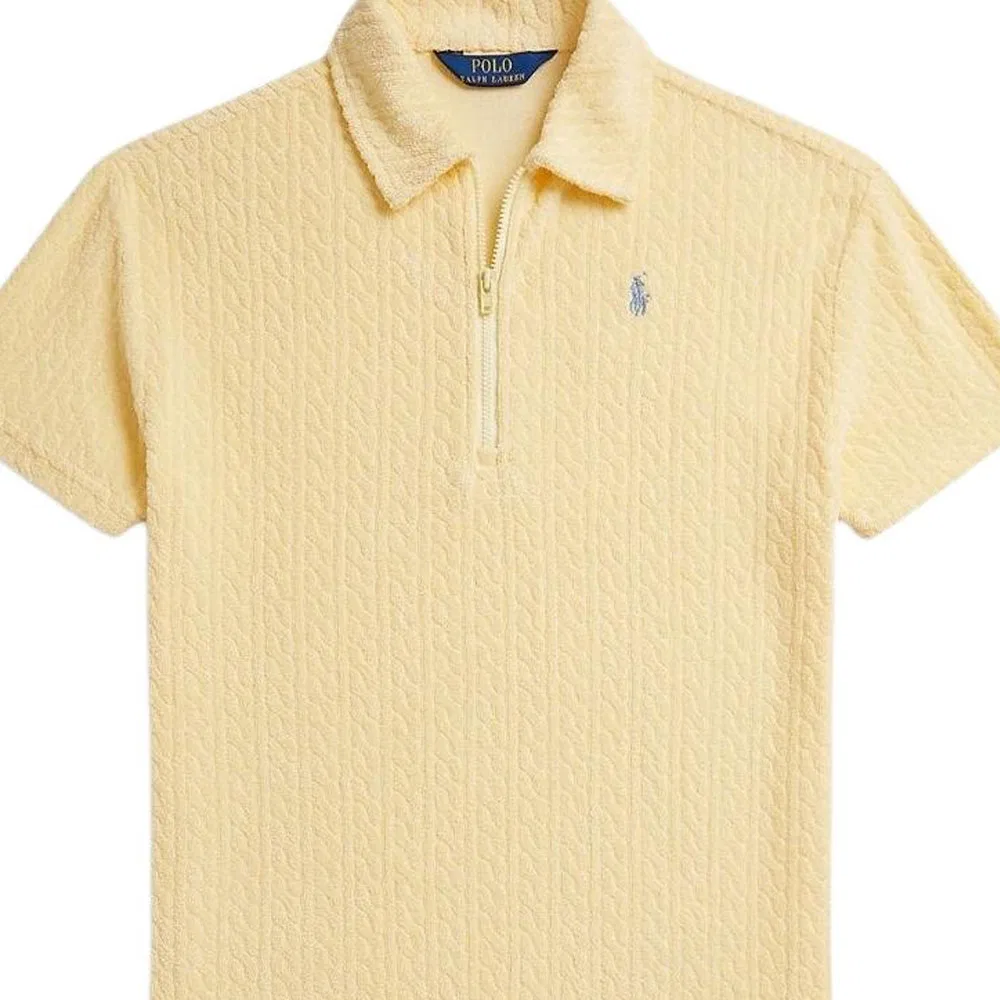 Платье с поло-воротником Polo Ralph Lauren Kids желтое — фото 3