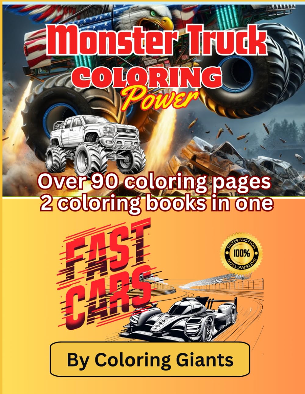 

Monster Truck Coloring Power (Monster Trucks and Fanciful Race Cars unbelievable Coloring challenges) (Independently published)