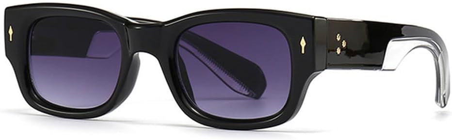 

Мужские солнцезащитные очки в стиле ретро-панк с защитой от УФ-излучения UV400 и темными линзами, женские модные солнцезащитные очки с металлическими заклепками HHZZYVY, Black Gray Gradient