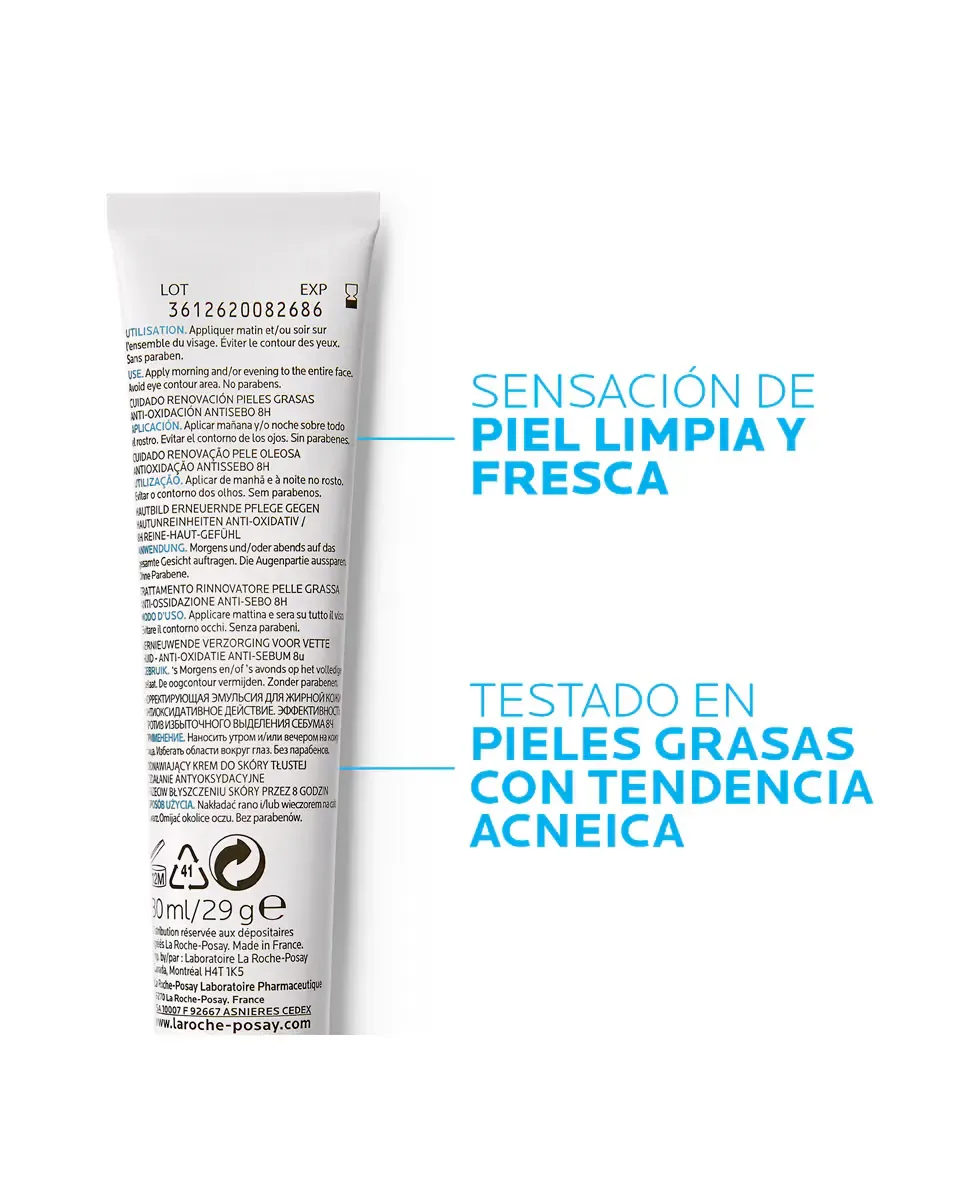 Сыворотка La Roche-Posay — Корректирующее обновляющее средство, антиоксидантное и антисеборейное Effaclar K(+), 40 мл — фото 3
