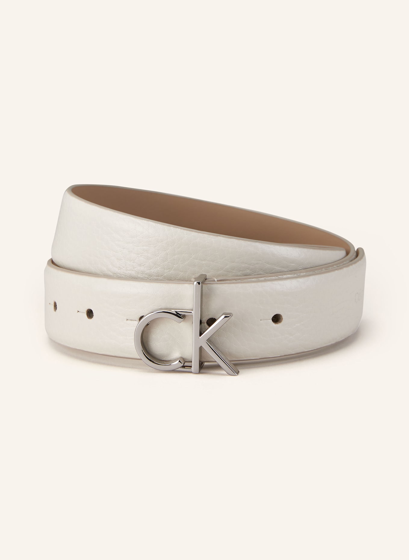 

Кожаный ремень Calvin Klein, экрю