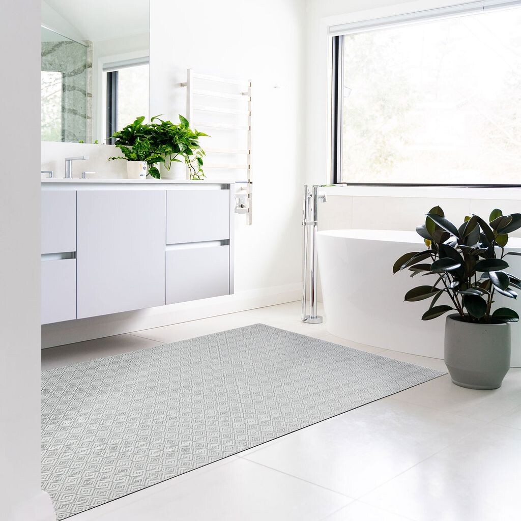 

Виниловый коврик для ванной Modica 90 x 150 см Floordirekt, белый