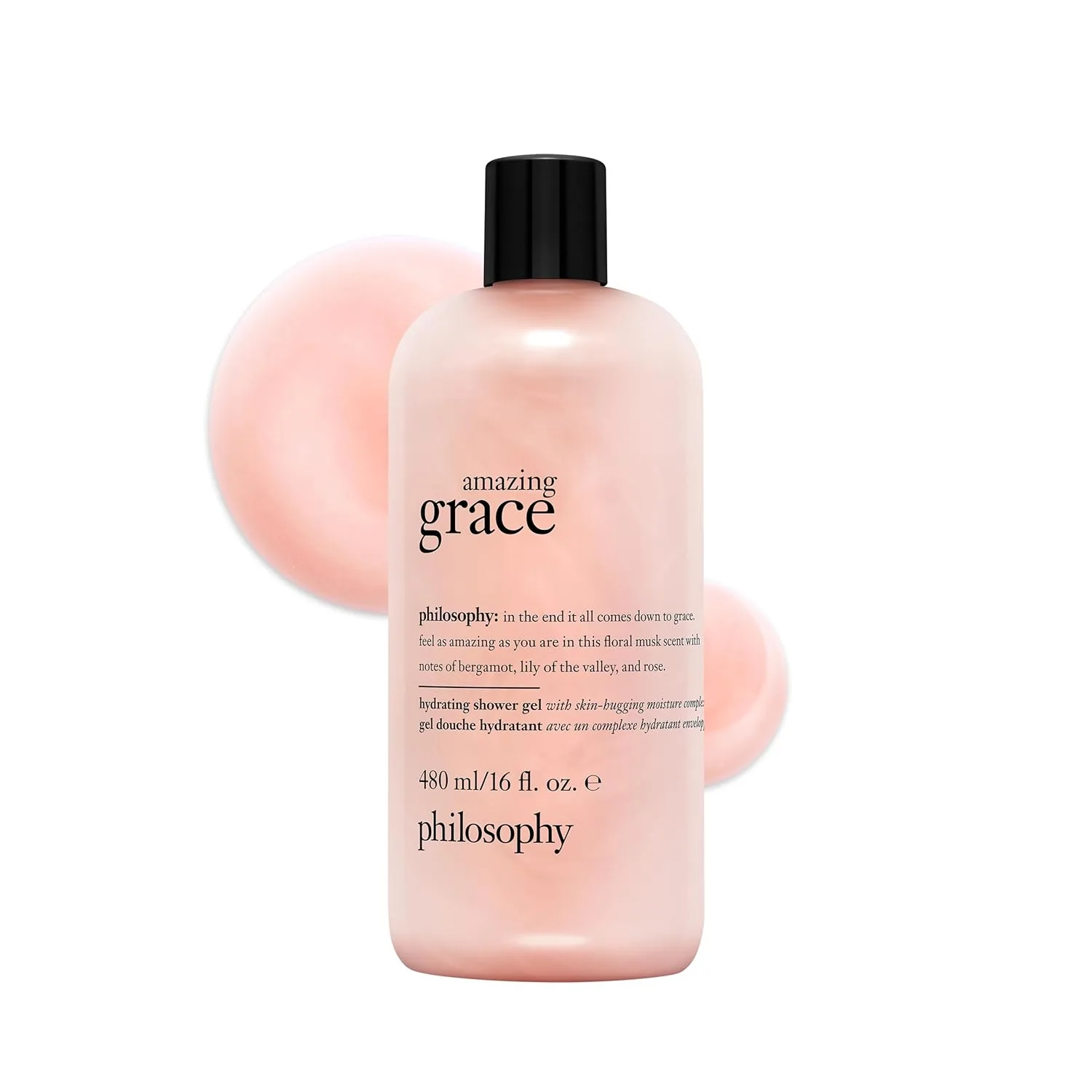 Увлажняющие гели для душа Philosophy Amazing Grace - эффективно очищают, успокаивают и смягчают сухую кожу - веганская формула. 473 мл (1 шт.), White