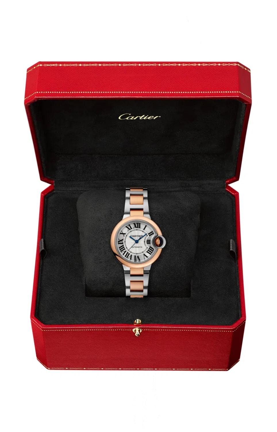 Ballon Bleu de CARTIER 33 мм, автоматические, сталь, розовое золото - W2BB0032, золотой — фото 2