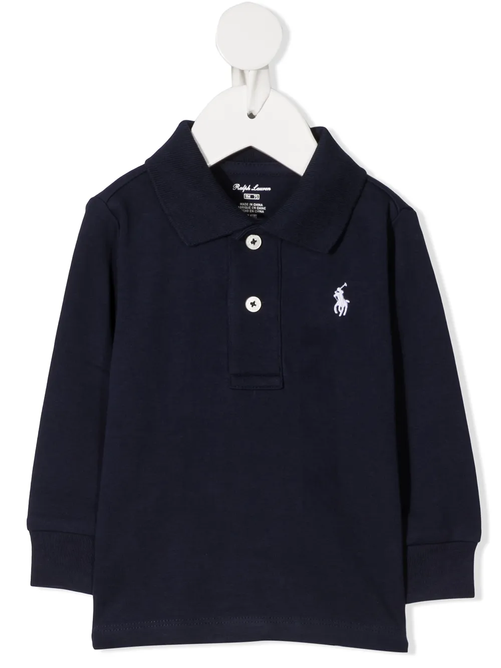 

Рубашка поло с длинными рукавами POLO RALPH LAUREN KIDS, синий