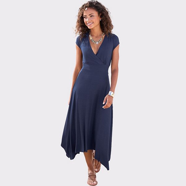 

Женское платье с платочным подолом Lascana, Navy