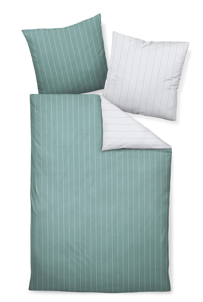 

Постельное белье Janine Mako-Soft-Seersucker 240х220+2х80х80 3 шт. ТАНГО 20020-16-633 зеленый минерал Original Janine