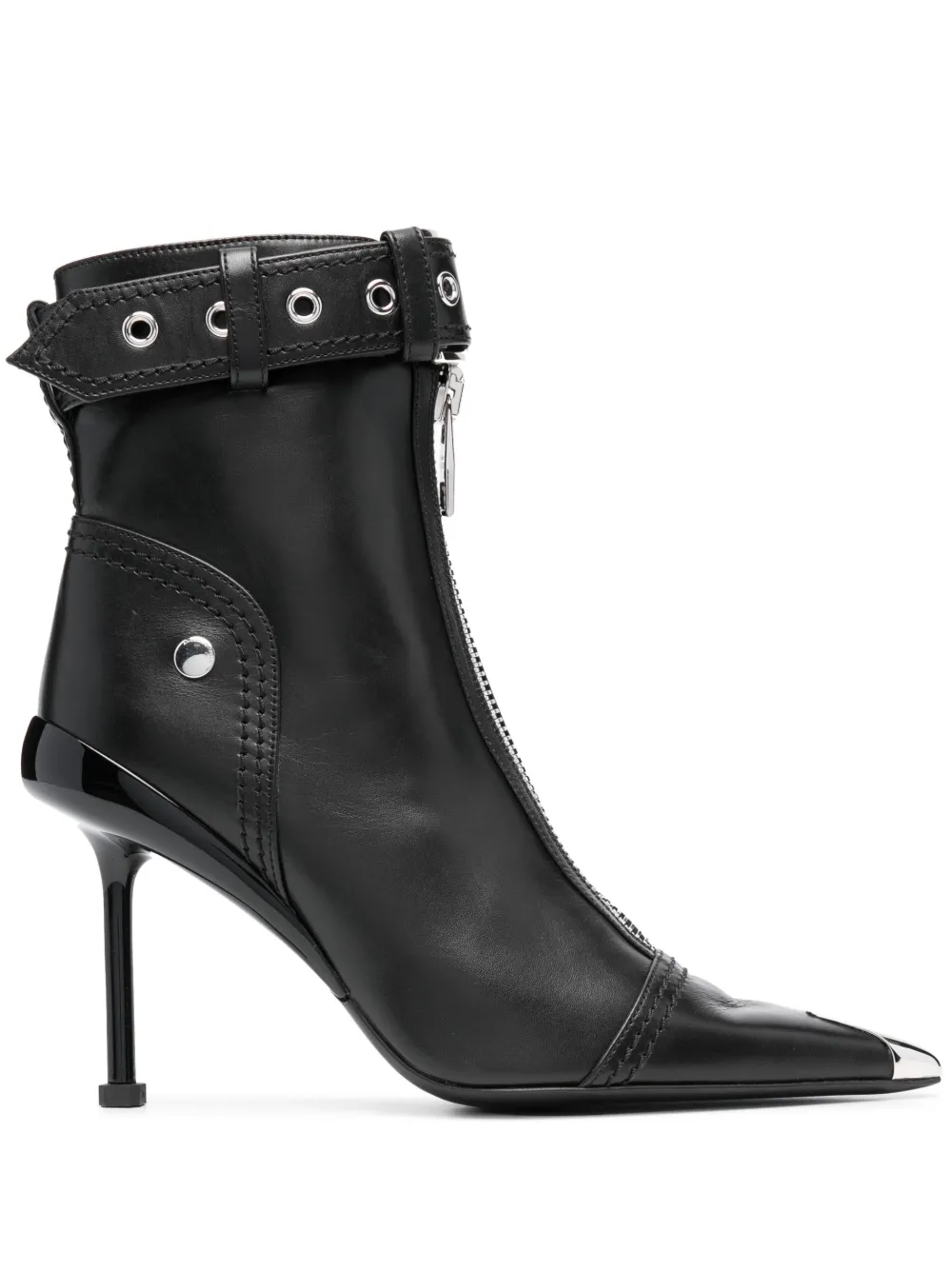 Ботильоны с пряжкой Alexander McQueen, черный