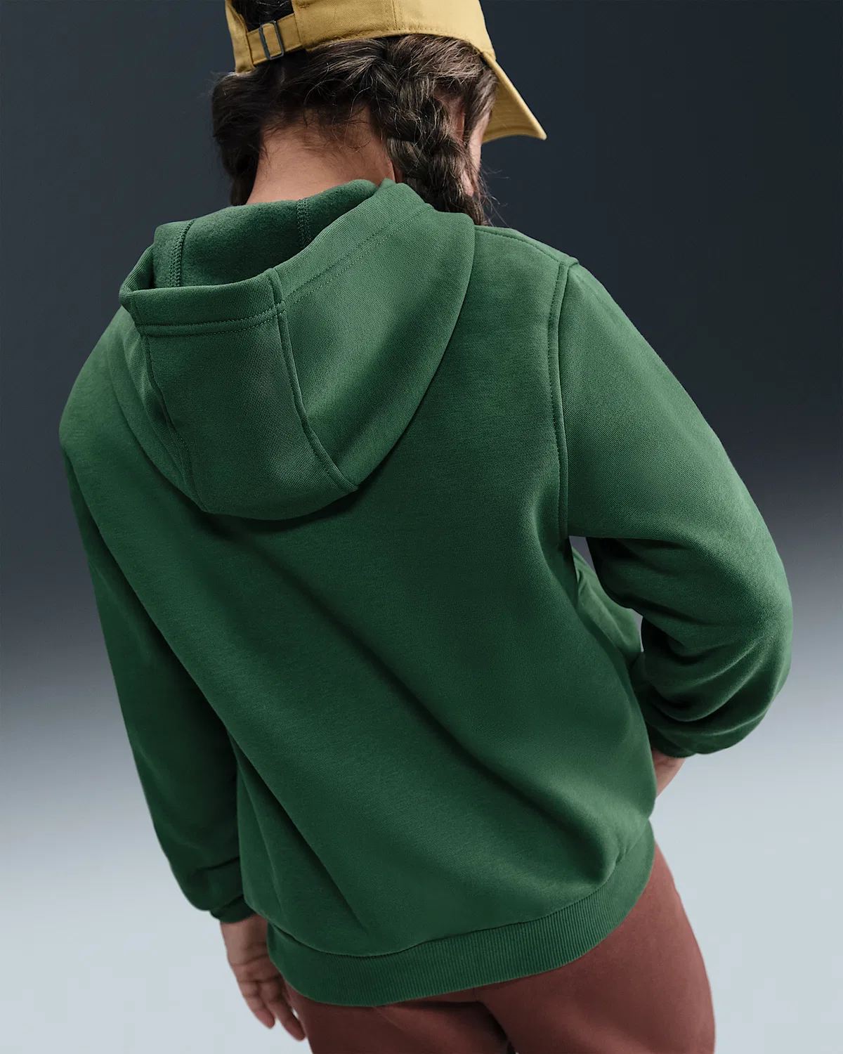 Детская худи Nike Sportswear Club Fleece на молнии, Fir/White — фото 4
