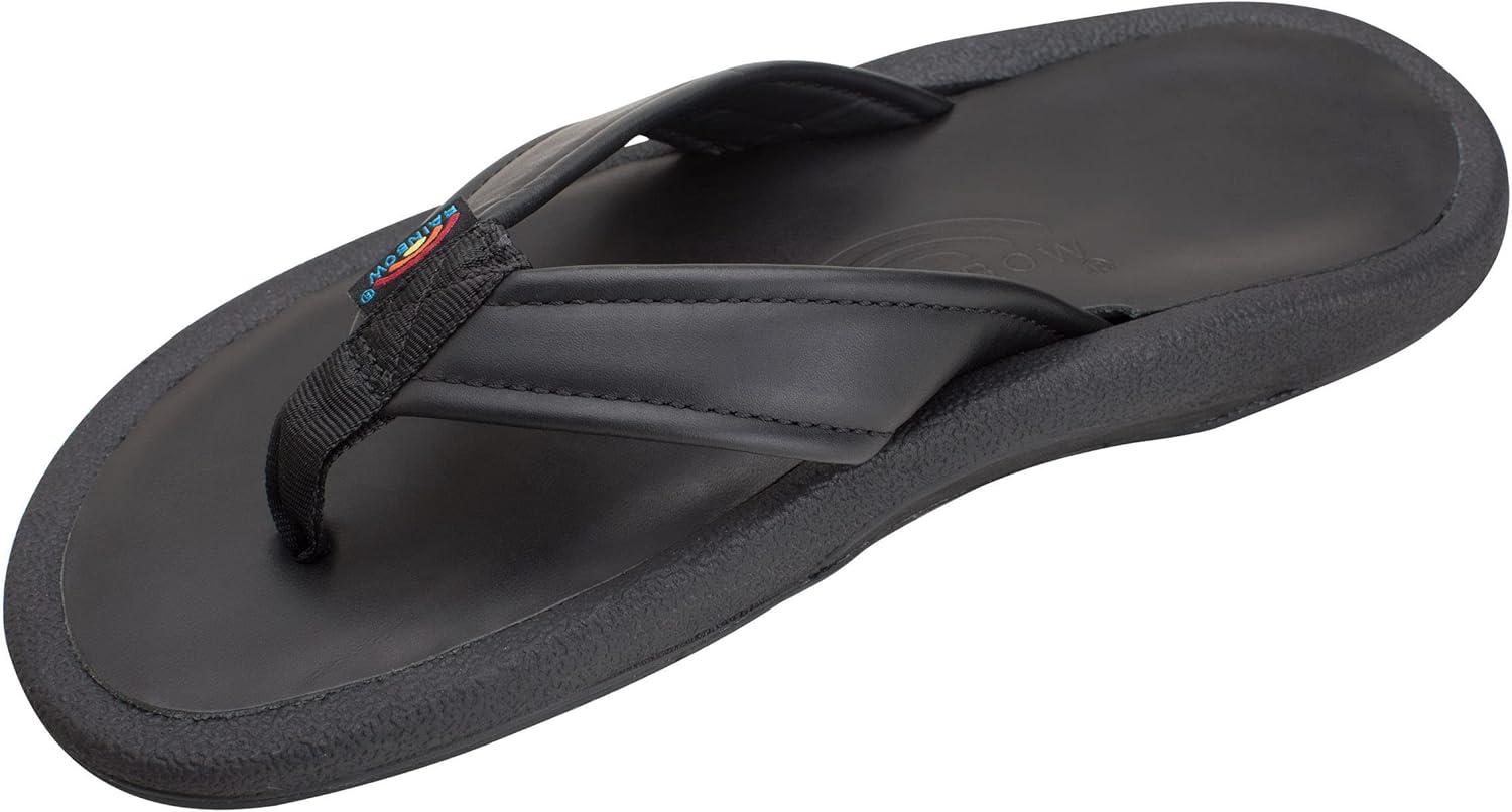 

Мужские сандалии Rainbow Navigator Premier с ортопедическим кожаным стелькой и сужающейся застежкой Rainbow Sandals, черный