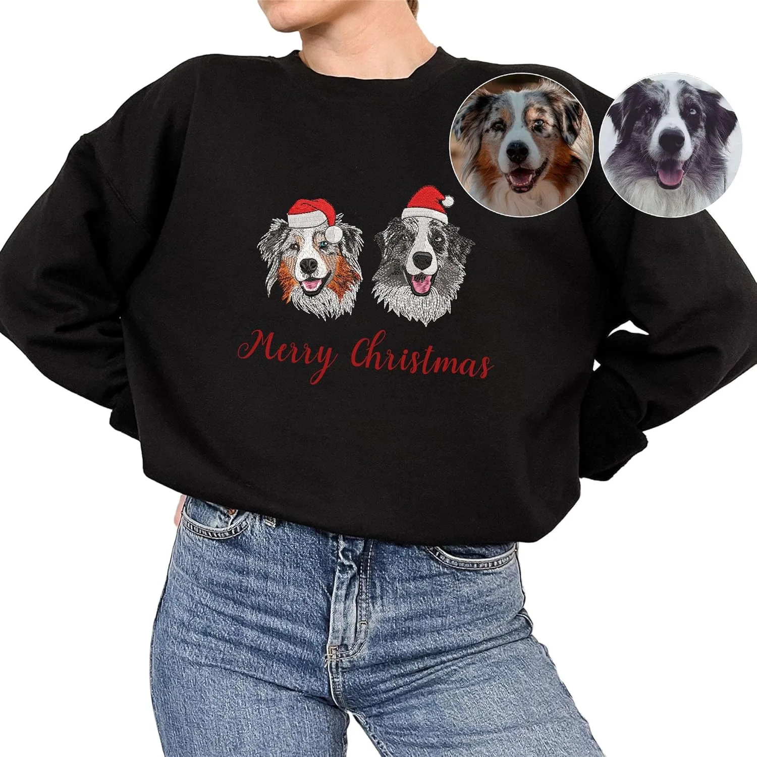 

Свитшот с вышивкой портрета питомца ROSLILY