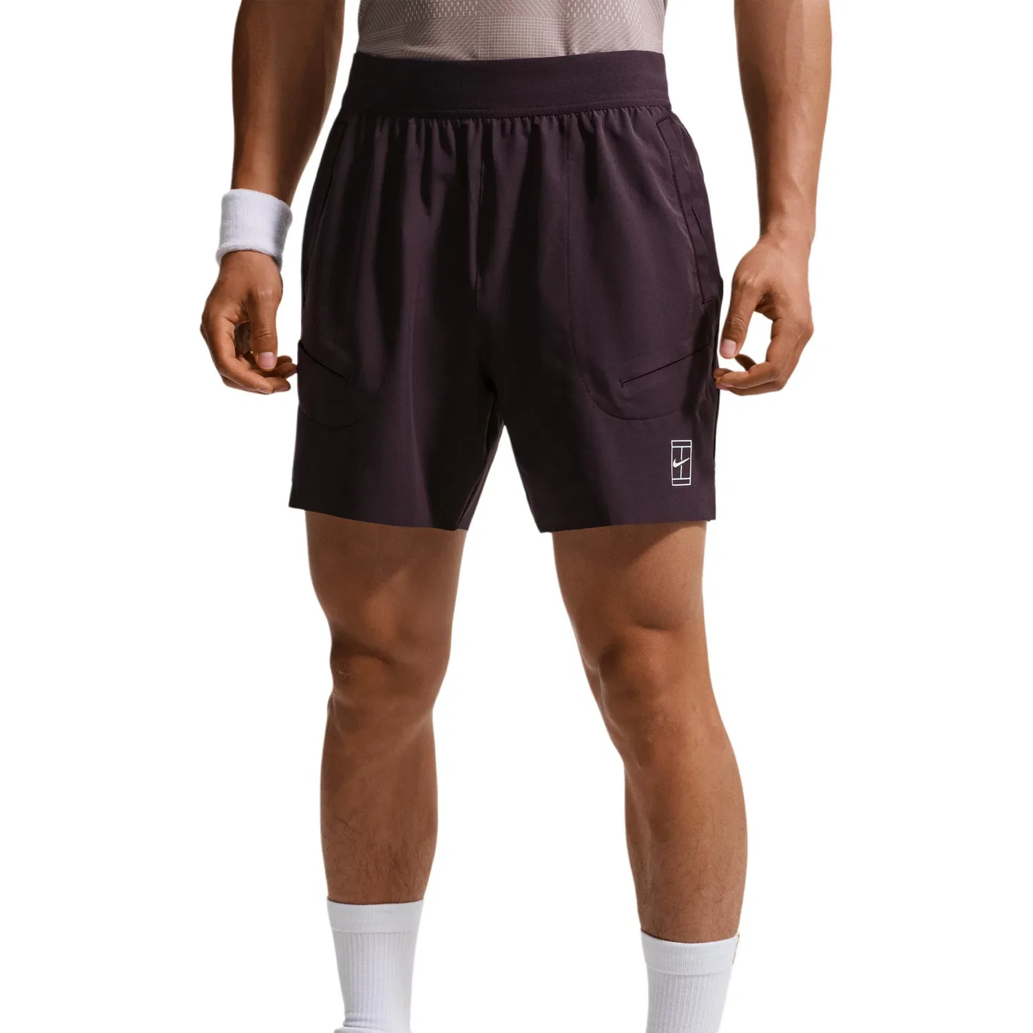 Мужские теннисные шорты Court Advantage Dri FIT Nike, Purple Red Gray