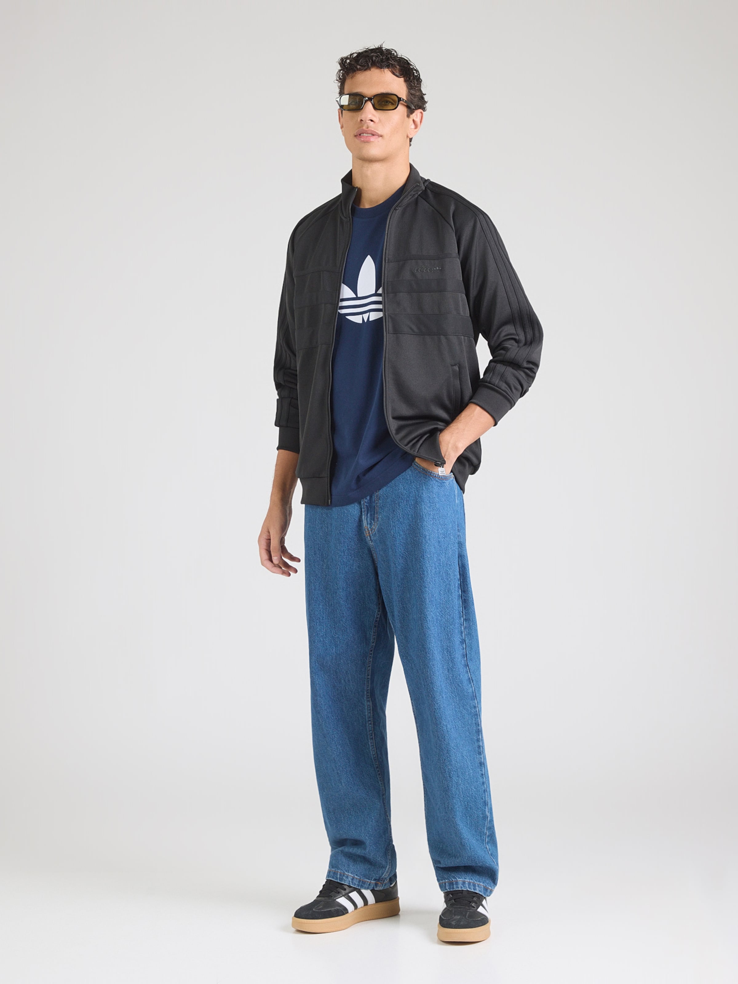 Adidas Originals Футболка 'TREFOIL' в цвете индиго — фото 3