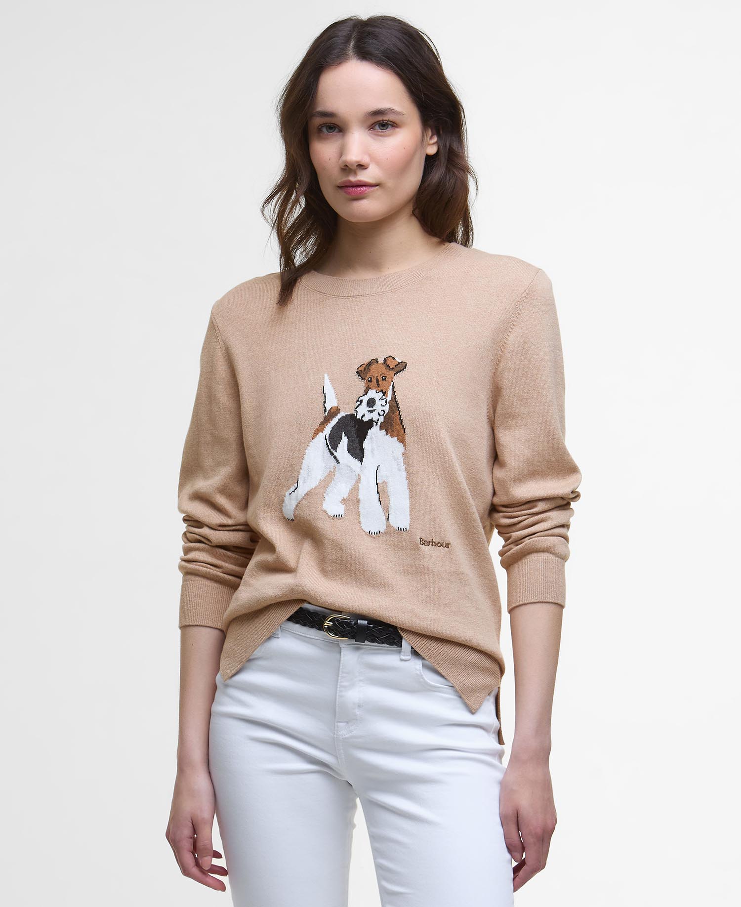 

Джемпер Barbour Fareham Crew Neck, Pale Camel