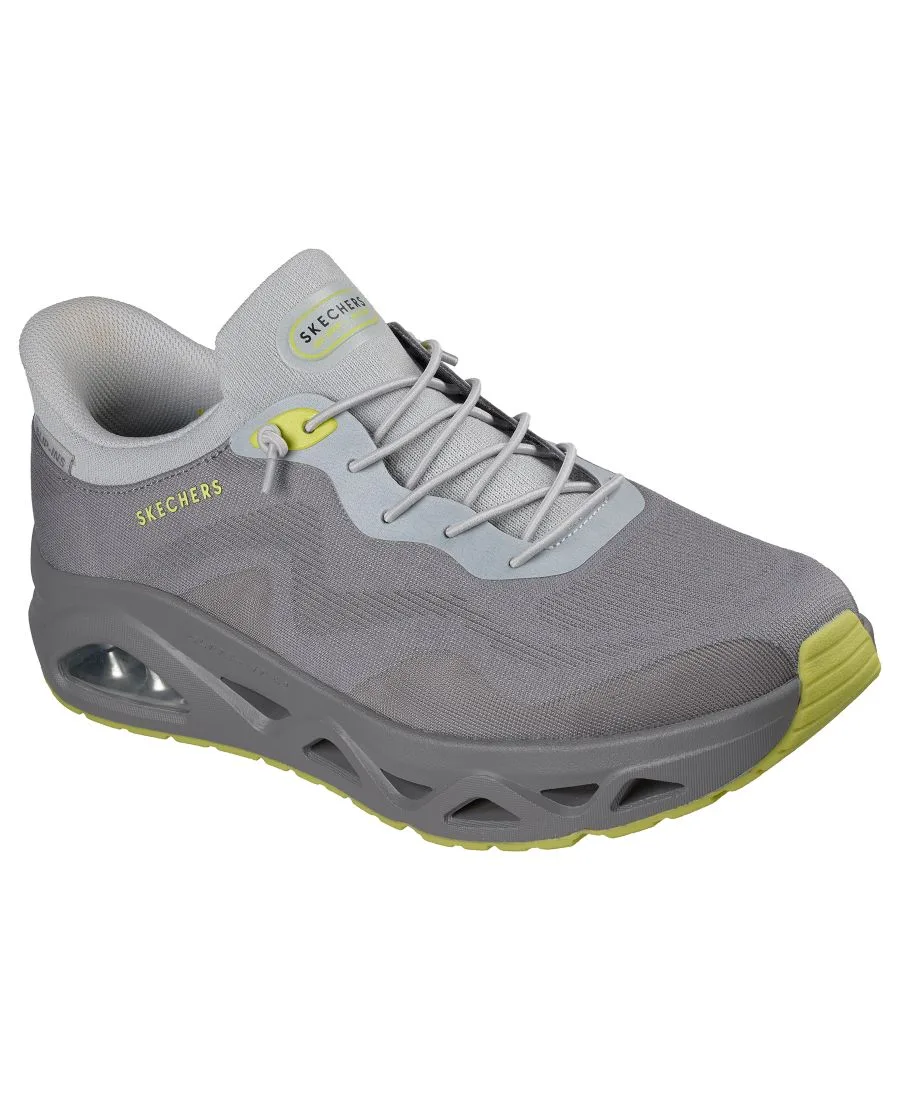Мужские слипоны: UNO Glide-Step - Air Gliders - повседневные кроссовки от Finish Line Skechers, серый, lime