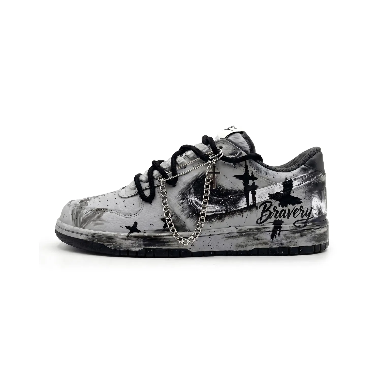 Кроссовки кожаные Nike Dark Gray