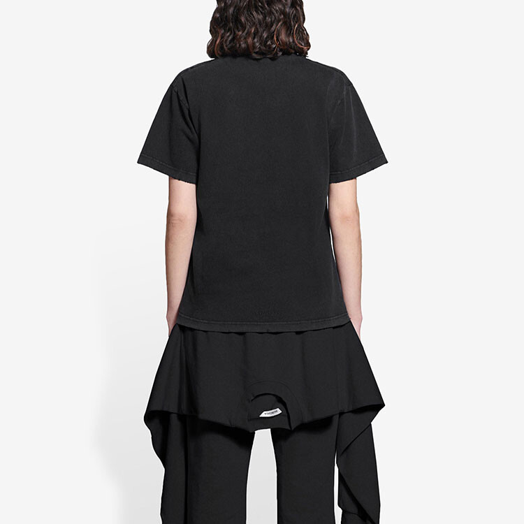 Футболка женская Balenciaga с музыкальным принтом, черный — фото 4