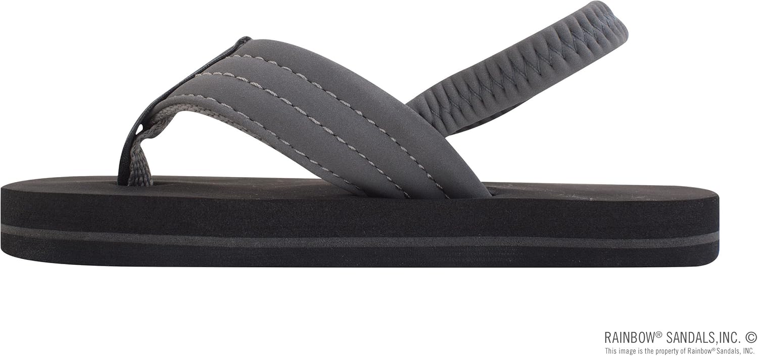 Детские сандалии Rainbow Sandals Grombow с мягкой резиновой подошвой, неопрена ремешком и задним ремешком, темно-серый — фото 2