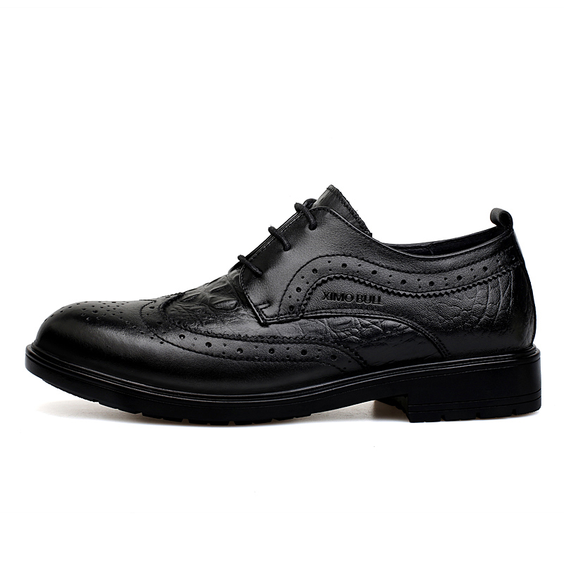

XIMO BULL Мужские повседневные туфли черные с крокодиловым принтом, цвет Black-Crocodile Pattern