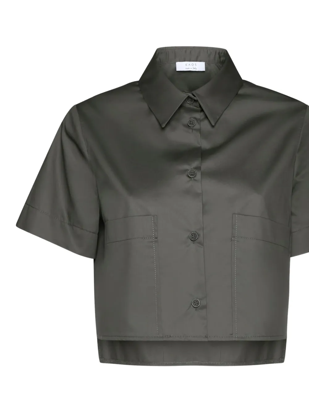 

Рубашка с короткими рукавами и накладными карманами kaos, серый