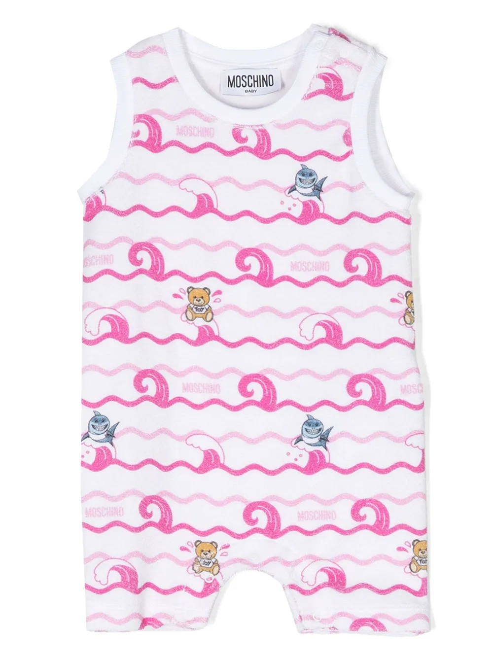 Комплект из двух боди с логотипом Moschino Kids, белый — фото 2