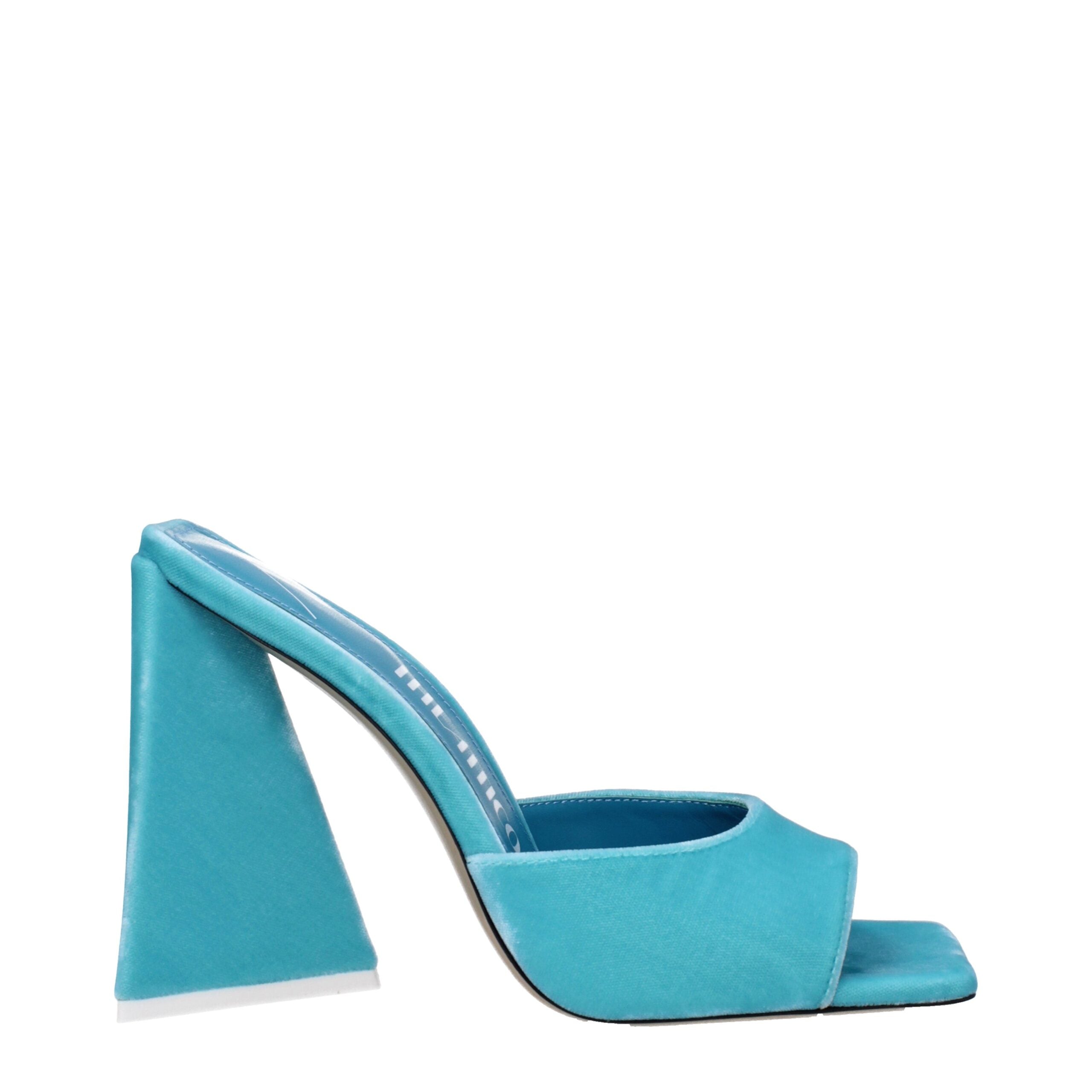 The Attico blue Velvet Women's Sandal