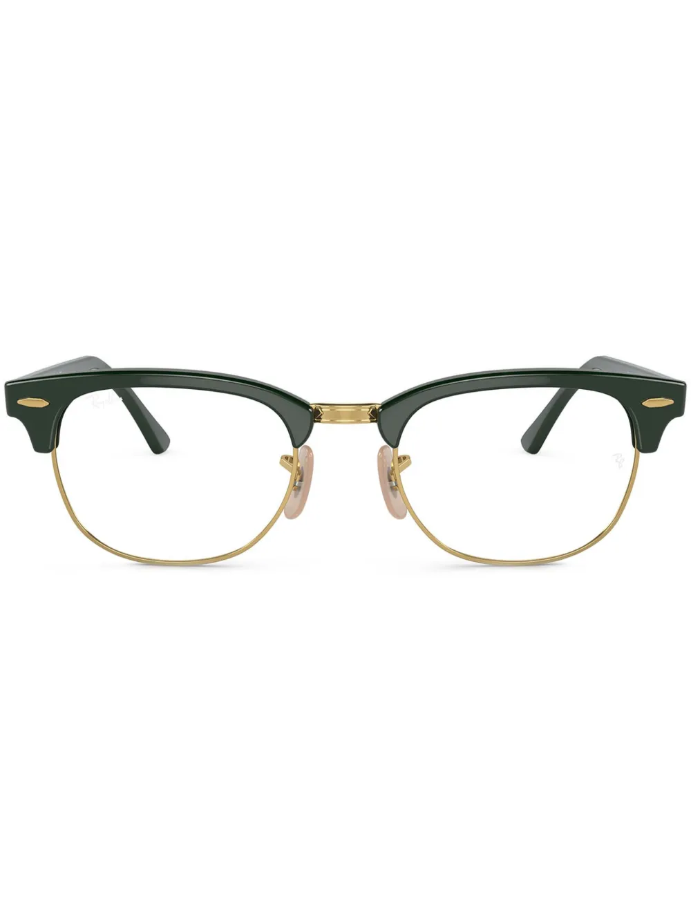 

Очки Clubmaster Green on gold Ray-Ban, зеленый