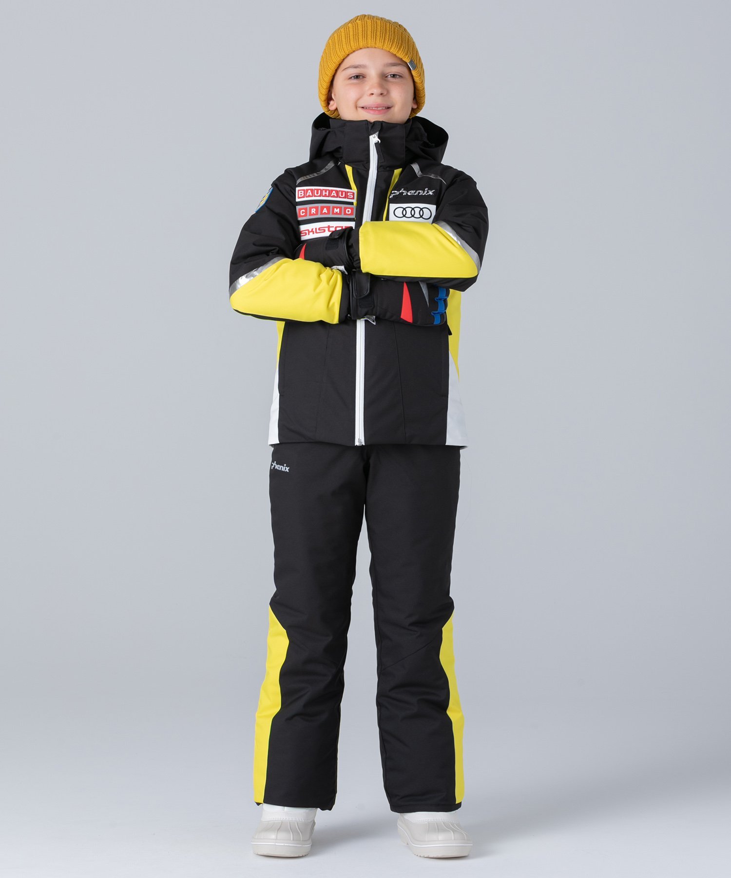 Детский двухсекционный костюм Phenix Skiwear Sweden, BLACK
