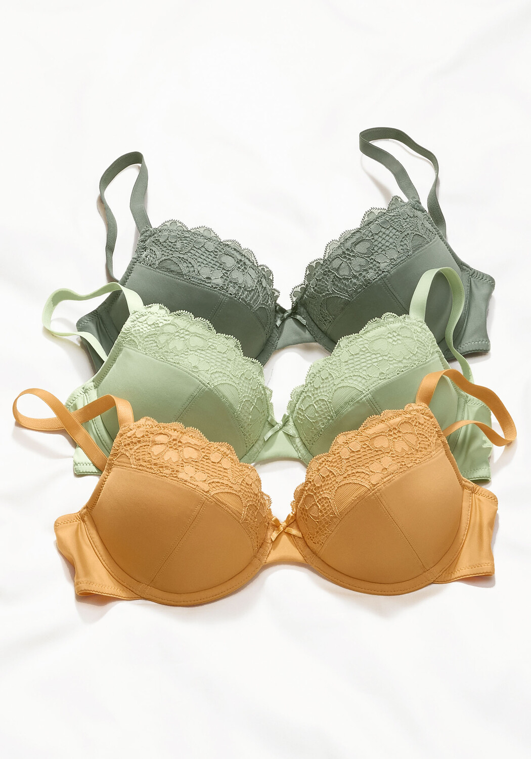 

Бюстгальтер пуш ап PETITE FLEUR, цвет khaki+hellgrün+mango