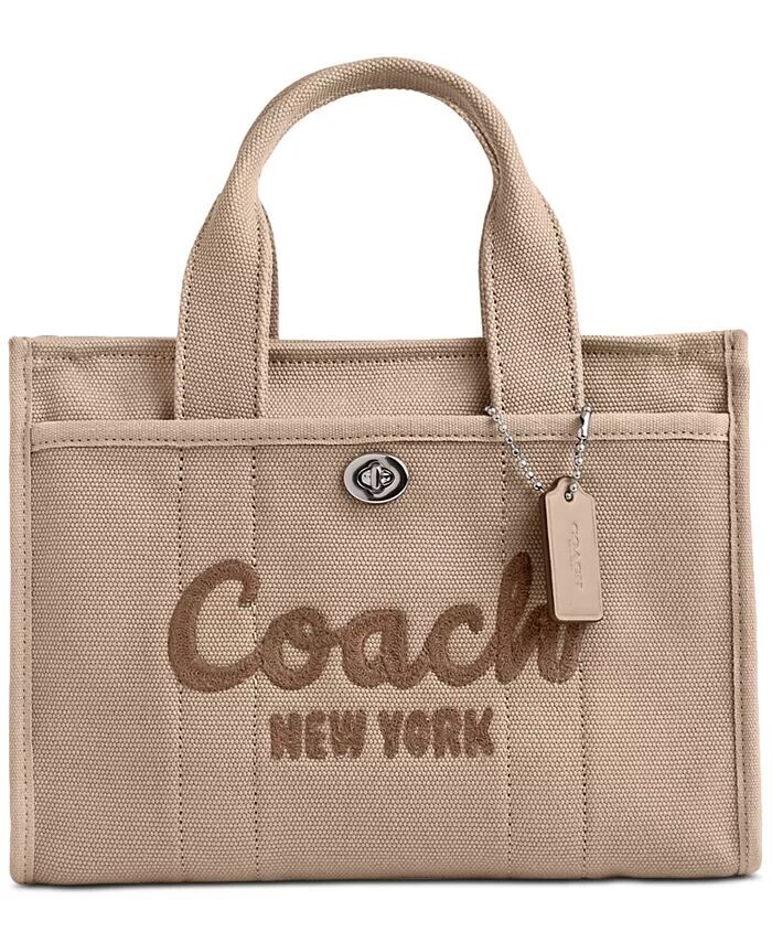 

Маленькая парусиновая сумка-карго 26 Coach, черный