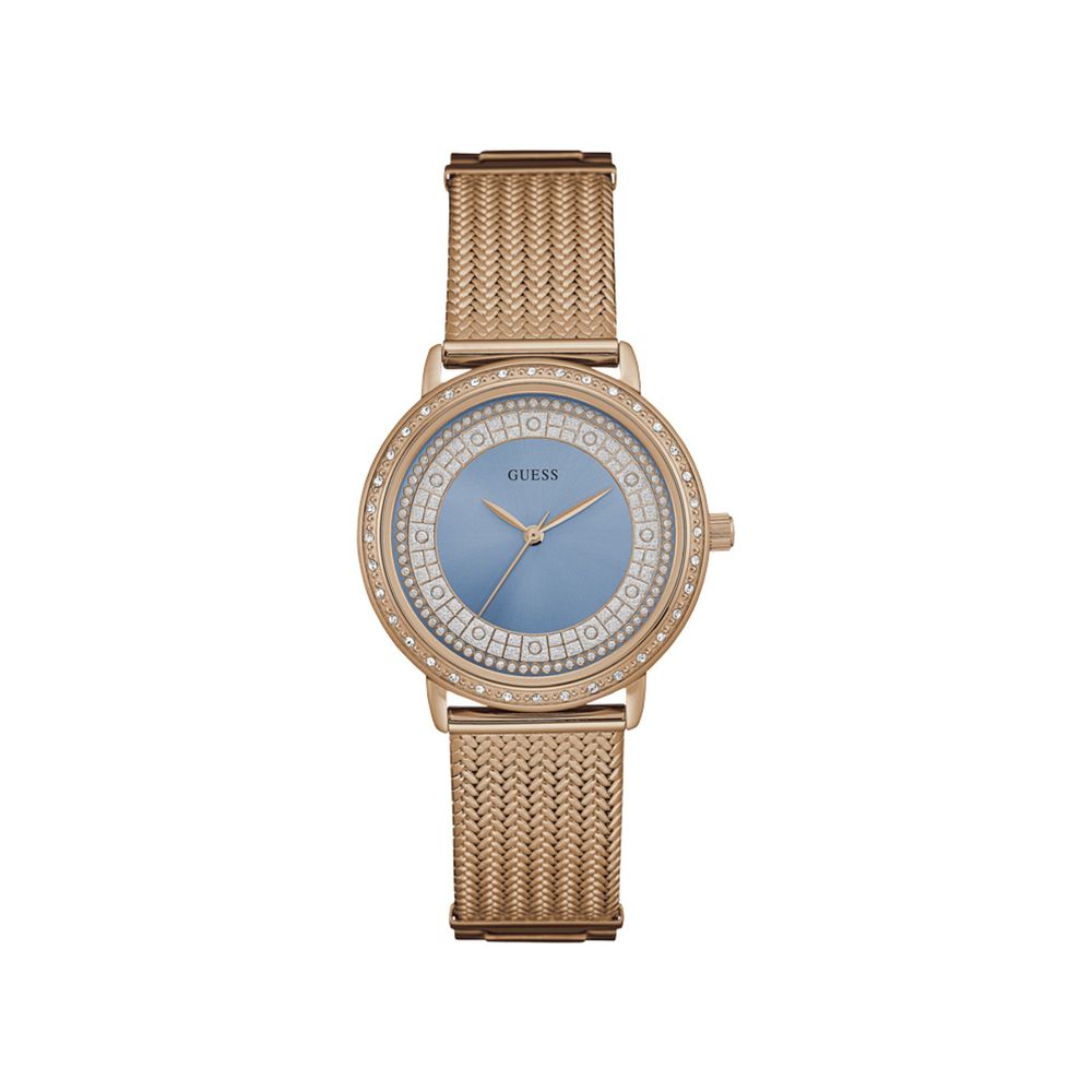 

Розовые стальные часы GUESS