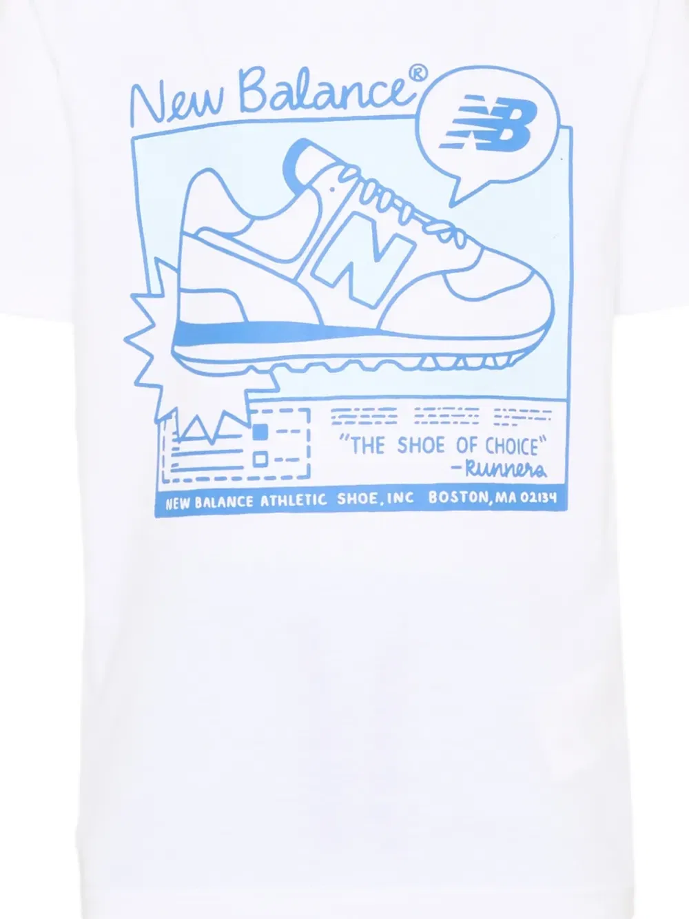 Спортивный костюм с графическим принтом New Balance Kids, белый — фото 3