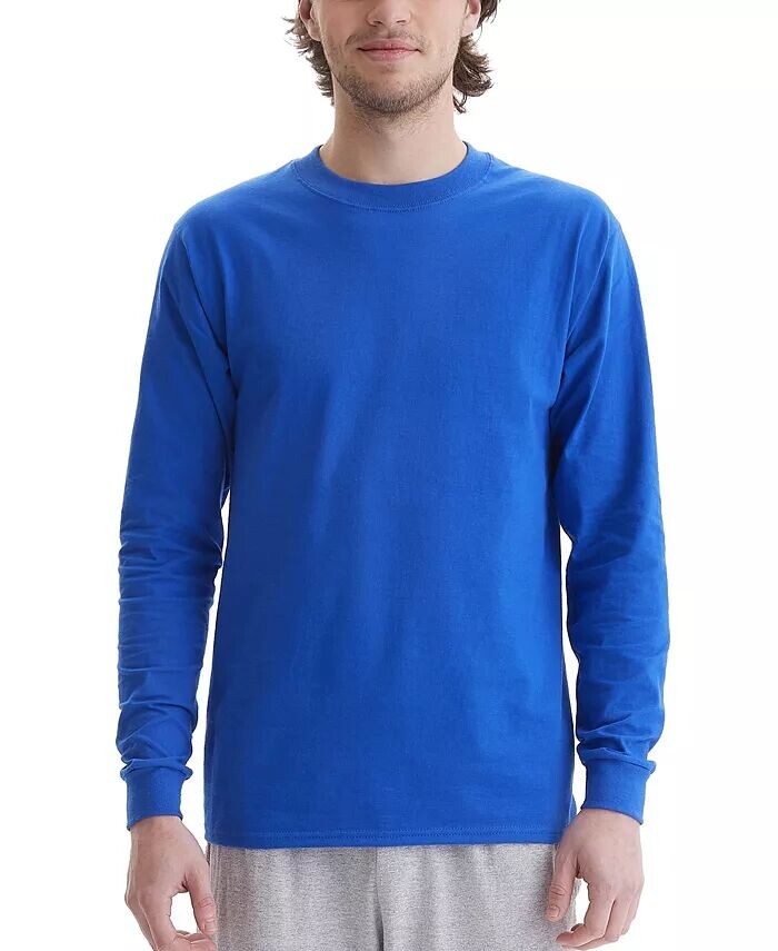 

Футболка унисекс с длинными рукавами Beefy-T, упаковка из 2 штук Hanes, синий