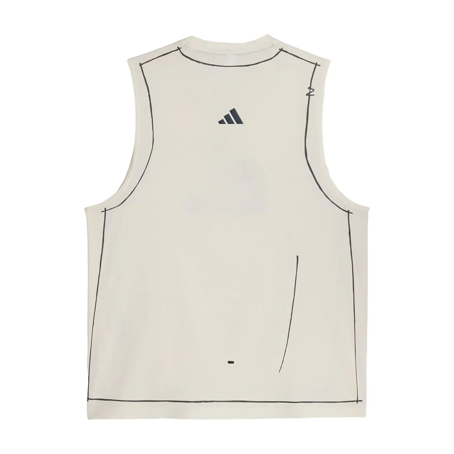Беговая майка Adidas x SFTM adi365, цвет «Меловой белый» — фото 2