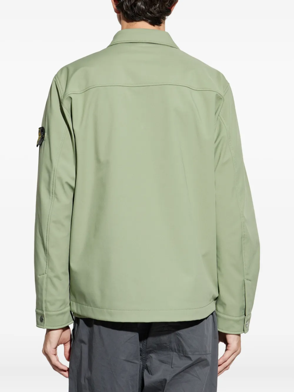 Куртка с застежкой на молнии и накладными карманами Stone Island, зеленый — фото 4