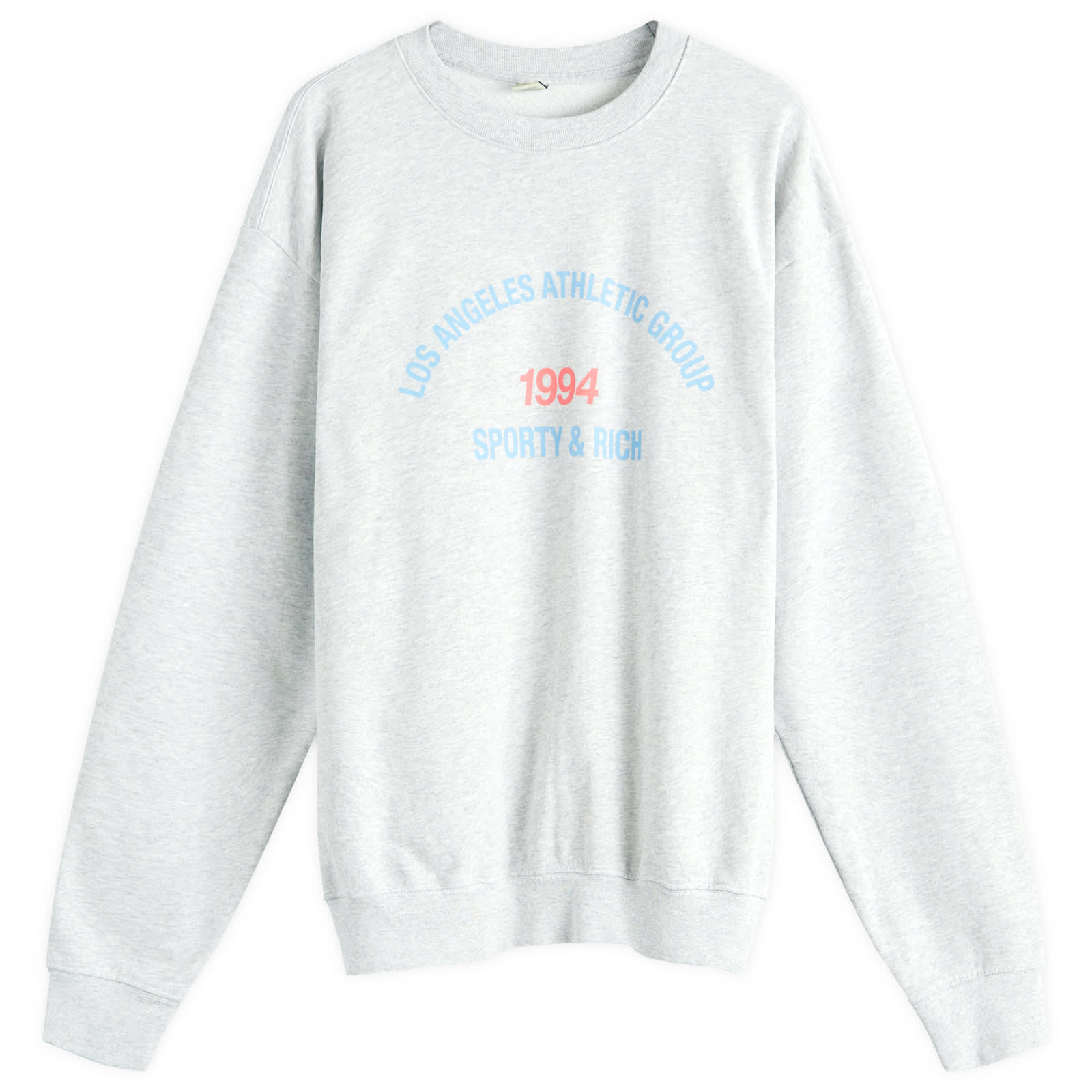 

Толстовка Sporty & Rich La Athletic Group Sweatshirt, цвет Heather Grey, Ocean & Bright Red