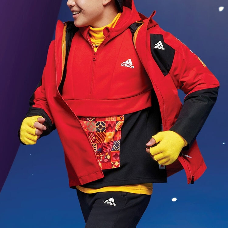 Детская толстовка Adidas, красный — фото 3