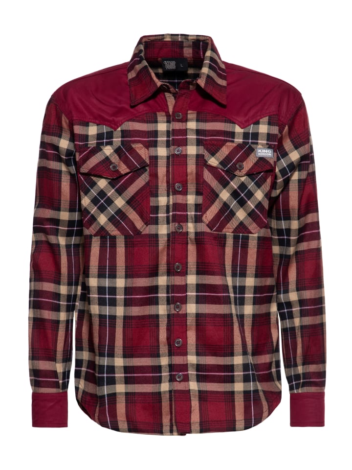 

Рубашка с длинными рукавами King Kerosin бордового цвета King Kerosin