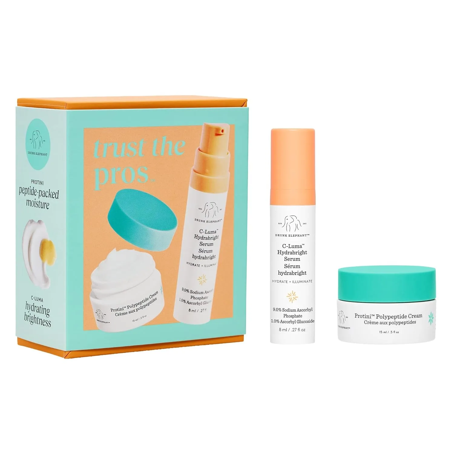Drunk Elephant Trust The Pros Travel Size Illuminate and Firm Kit