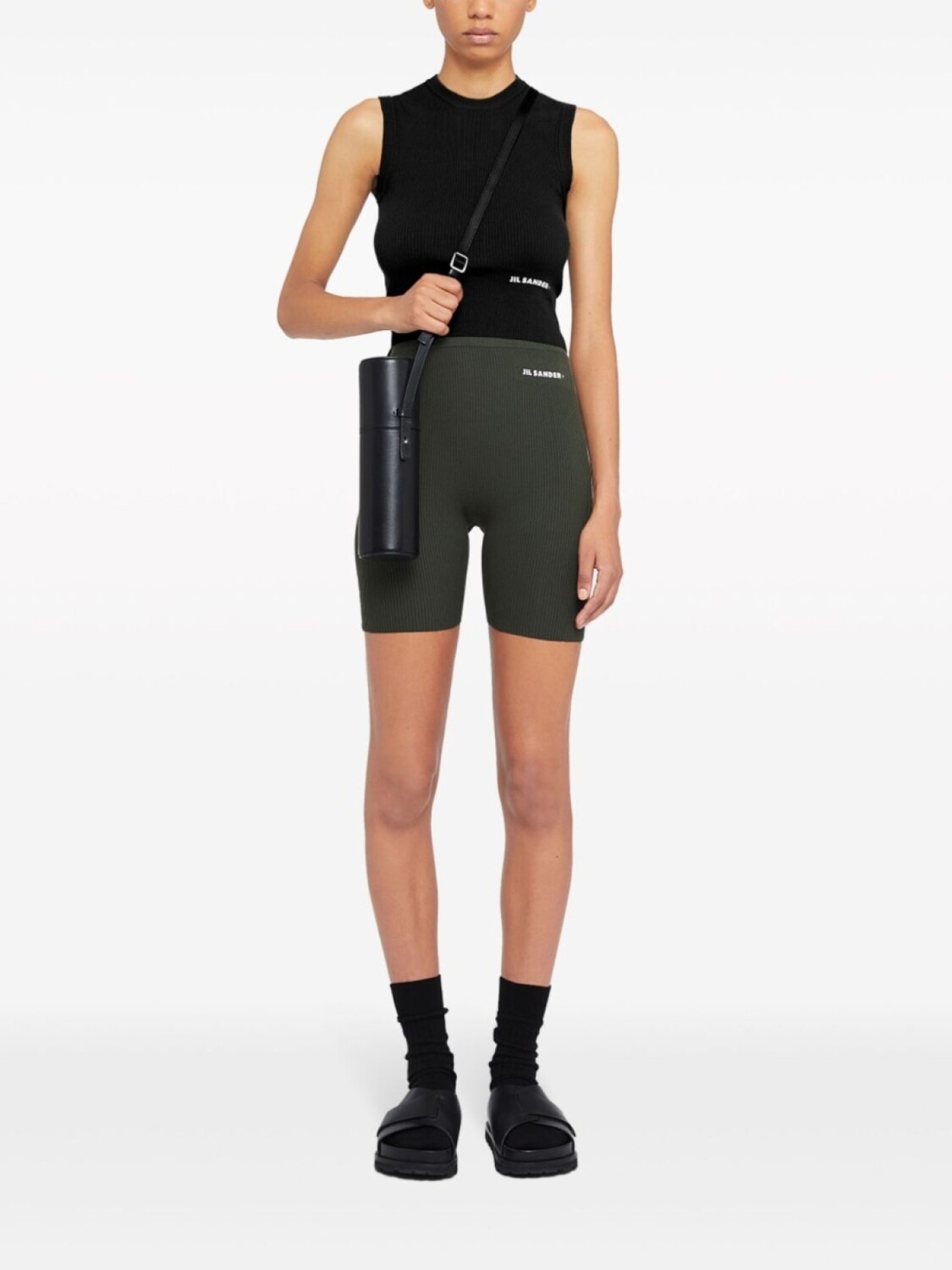 

Jil Sander топ с логотипом, черный