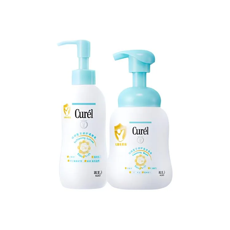 Curél Набор для ухода KERUN Baby Moisturizing Softening Lotion 400 мл + 200 мл, Shower Gel 400ml+Body Lotion 200ml+Moisturizing Cream 55g — фото 4