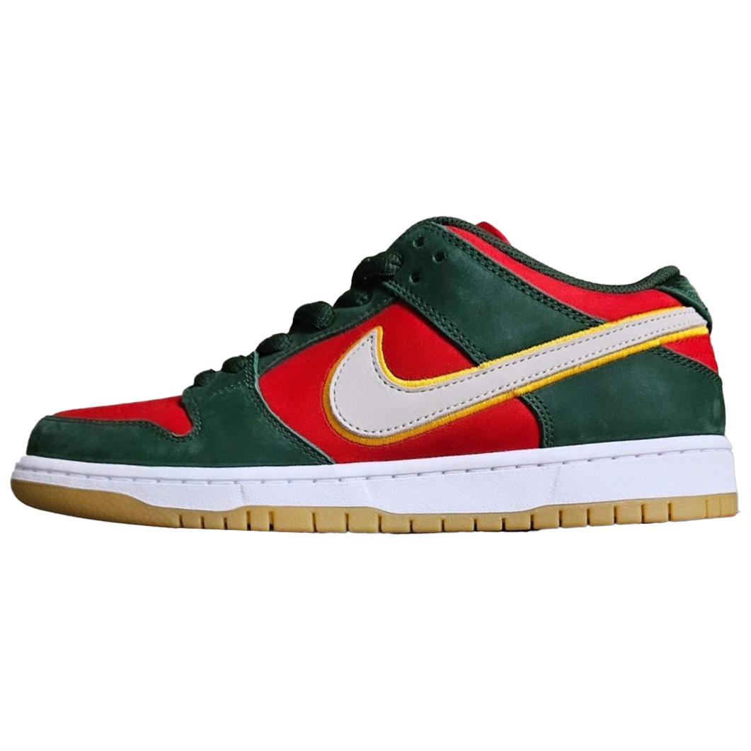 Nike SB Dunk Low PRM "Seattle Supersonics" Красный Зеленый — фото 2